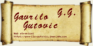 Gavrilo Gutović vizit kartica
